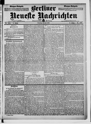 Berliner neueste Nachrichten on Jul 19, 1904