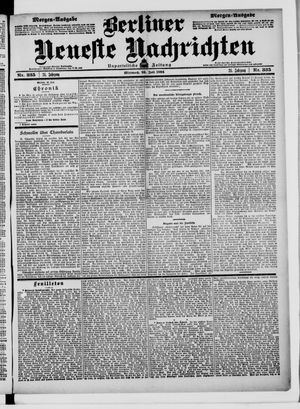Berliner neueste Nachrichten on Jul 20, 1904