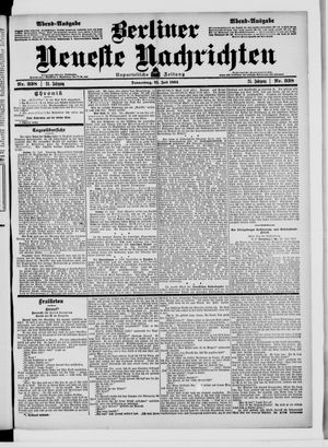 Berliner neueste Nachrichten on Jul 21, 1904