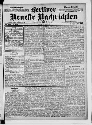 Berliner neueste Nachrichten on Jul 24, 1904