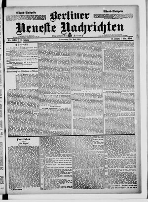 Berliner neueste Nachrichten on Jul 28, 1904