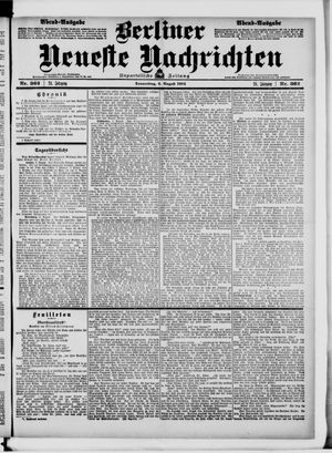 Berliner neueste Nachrichten vom 04.08.1904