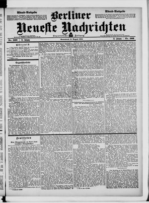 Berliner Neueste Nachrichten vom 06.08.1904