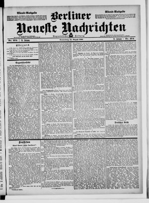 Berliner neueste Nachrichten vom 11.08.1904
