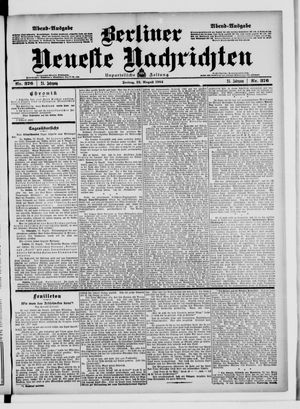 Berliner neueste Nachrichten on Aug 12, 1904