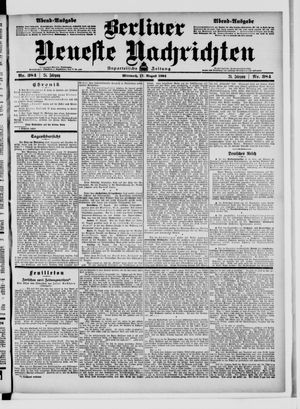 Berliner neueste Nachrichten on Aug 17, 1904