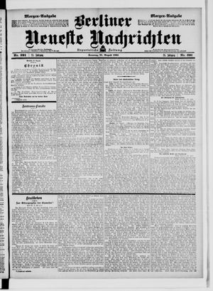 Berliner Neueste Nachrichten vom 21.08.1904