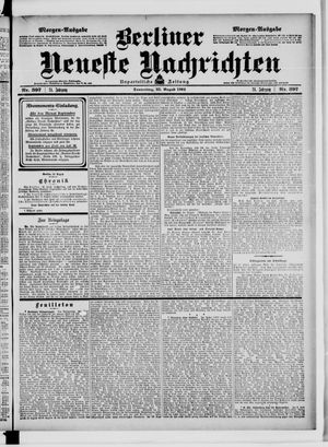 Berliner neueste Nachrichten vom 25.08.1904