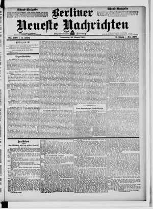 Berliner neueste Nachrichten on Aug 25, 1904