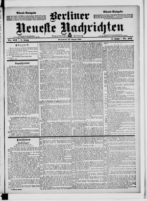 Berliner neueste Nachrichten on Aug 27, 1904