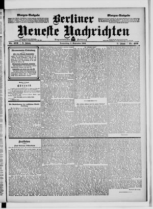 Berliner neueste Nachrichten vom 01.09.1904