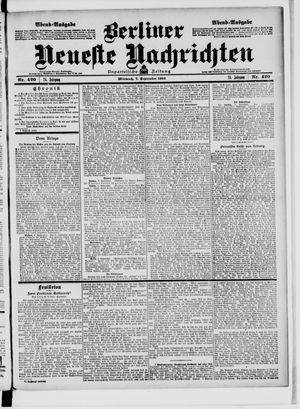 Berliner neueste Nachrichten vom 07.09.1904