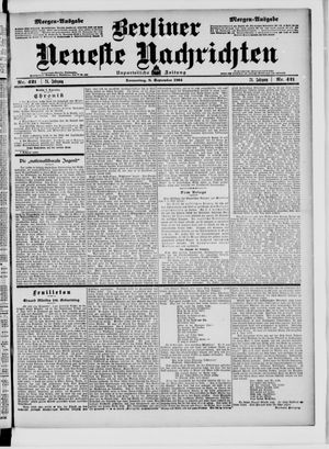Berliner neueste Nachrichten vom 08.09.1904