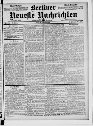 Berliner neueste Nachrichten vom 09.09.1904