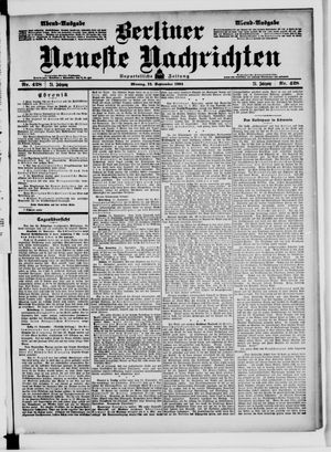 Berliner neueste Nachrichten on Sep 12, 1904