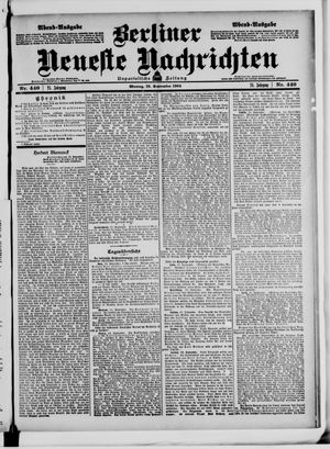 Berliner Neueste Nachrichten vom 19.09.1904