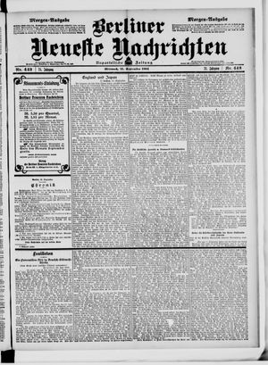Berliner neueste Nachrichten on Sep 21, 1904