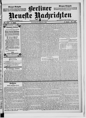 Berliner neueste Nachrichten on Sep 22, 1904