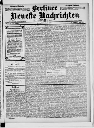 Berliner Neueste Nachrichten vom 23.09.1904