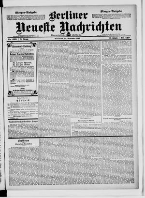 Berliner neueste Nachrichten vom 24.09.1904