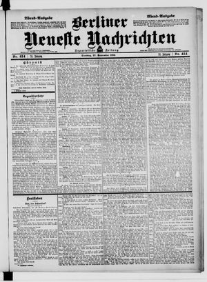 Berliner neueste Nachrichten on Sep 27, 1904