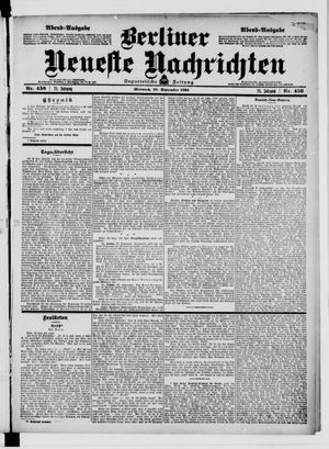 Berliner Neueste Nachrichten vom 28.09.1904