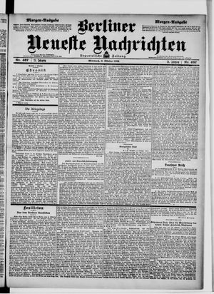 Berliner neueste Nachrichten vom 05.10.1904
