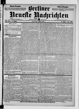 Berliner neueste Nachrichten on Oct 6, 1904