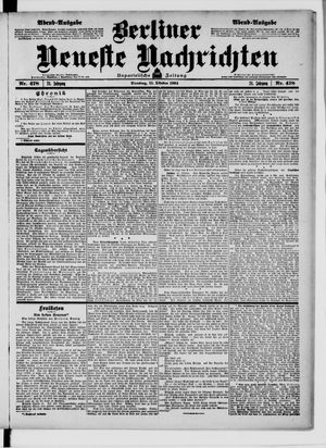 Berliner Neueste Nachrichten on Oct 11, 1904