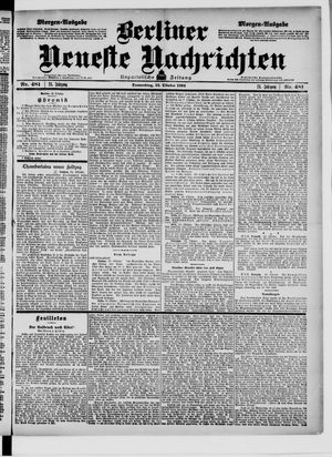 Berliner neueste Nachrichten vom 13.10.1904