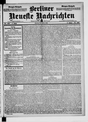 Berliner neueste Nachrichten on Oct 23, 1904