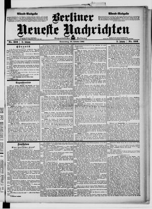 Berliner neueste Nachrichten on Oct 27, 1904