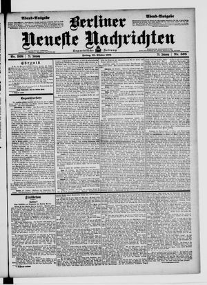 Berliner neueste Nachrichten on Oct 28, 1904