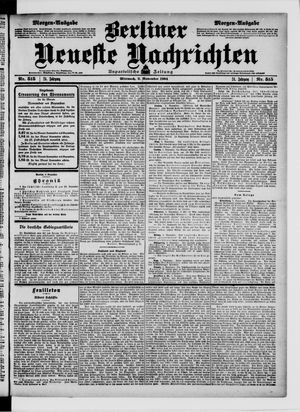 Berliner neueste Nachrichten on Nov 2, 1904