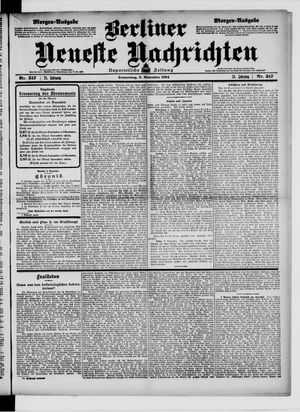 Berliner Neueste Nachrichten on Nov 3, 1904