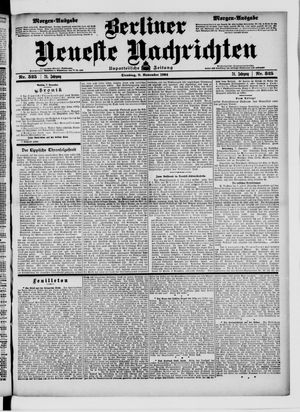 Berliner neueste Nachrichten vom 08.11.1904