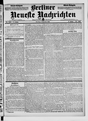 Berliner neueste Nachrichten vom 08.11.1904