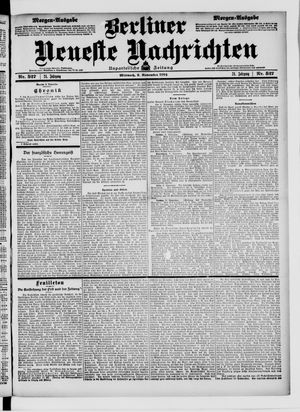 Berliner Neueste Nachrichten vom 09.11.1904