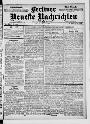 Berliner neueste Nachrichten vom 09.11.1904