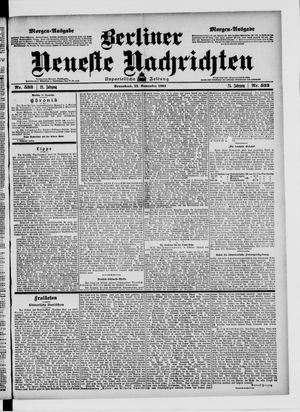 Berliner neueste Nachrichten vom 12.11.1904