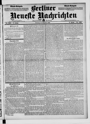 Berliner neueste Nachrichten on Nov 15, 1904
