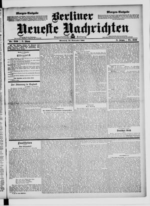 Berliner Neueste Nachrichten on Nov 16, 1904