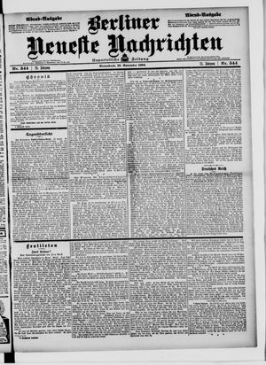 Berliner neueste Nachrichten on Nov 19, 1904