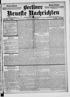 Berliner neueste Nachrichten vom 20.11.1904