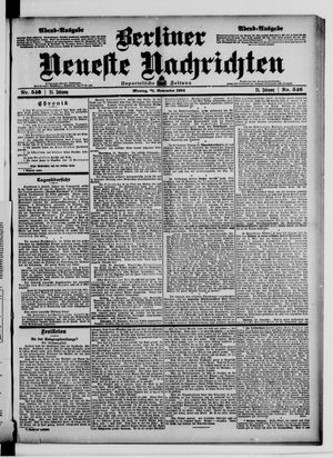 Berliner neueste Nachrichten vom 21.11.1904