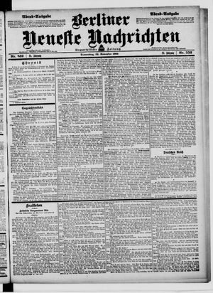 Berliner Neueste Nachrichten vom 24.11.1904