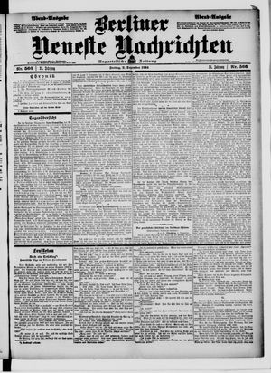 Berliner neueste Nachrichten on Dec 2, 1904