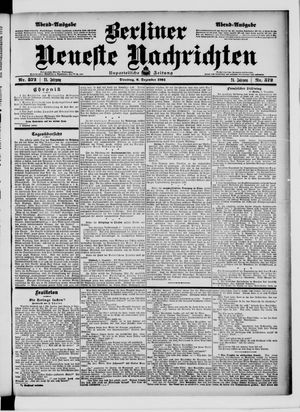 Berliner neueste Nachrichten on Dec 6, 1904