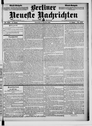 Berliner neueste Nachrichten on Dec 8, 1904