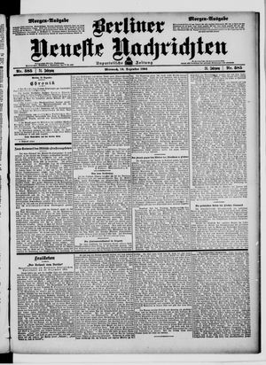 Berliner neueste Nachrichten on Dec 14, 1904